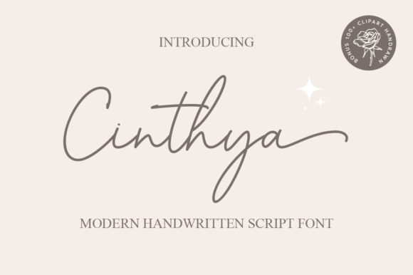 Cinthya: A Script Font for Real-World Design