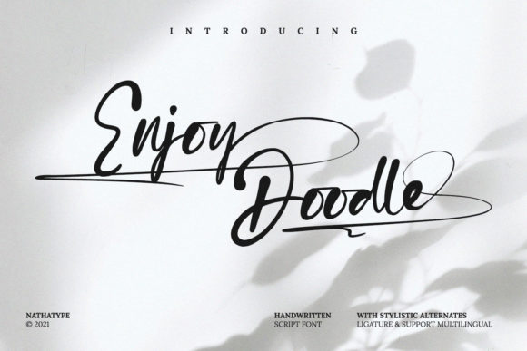 Enjoy Doodle: Elegant Script Font