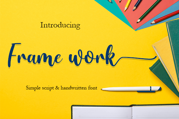 Frame Work: A Luxurious Handwritten Font